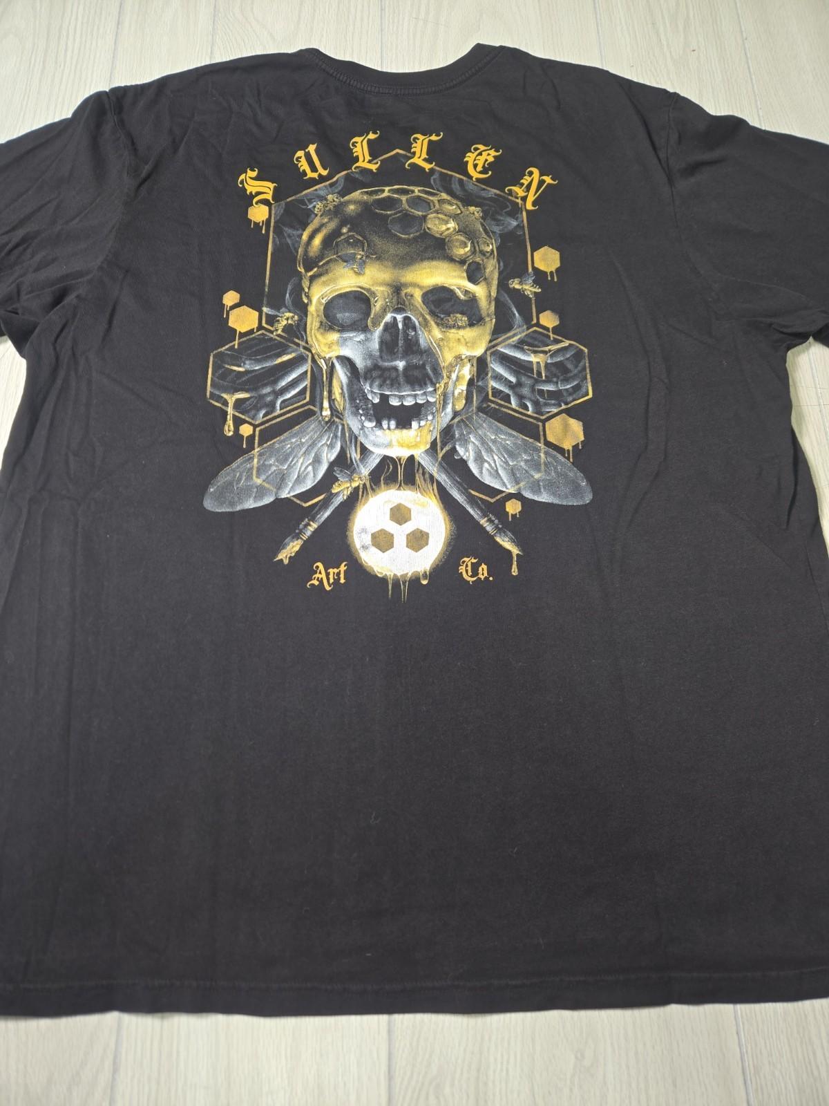 Sullen Art Collective Artist Series Men 4XL Skull Bees Unisex T-Shirt S