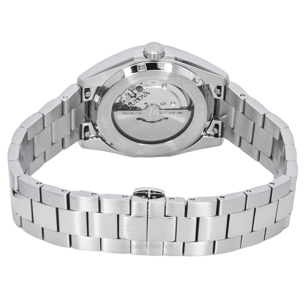 BULOVA Surveyor Edelstahl grünes Zifferblatt Automatik 96B429 Herrenuhr