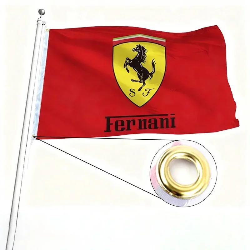90x150cm Racing Motorcycles Car Printed Racing Sport Banner Flag For F-Ferrari Teams SJ Scuderia Ferrari LaFerrari Daytona F80 HS5