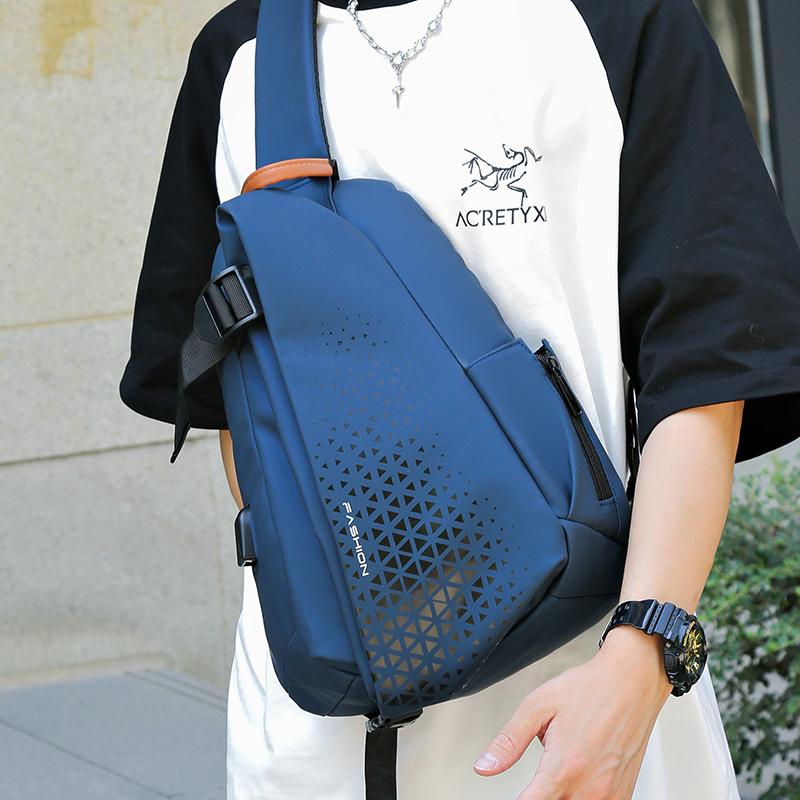 Men's Chest Bags Cloth Casual Crossbody Bag Sports Messenger Bag Travel Outdoor Waterproof Shoulder Bags Sling Bag Waist Bag