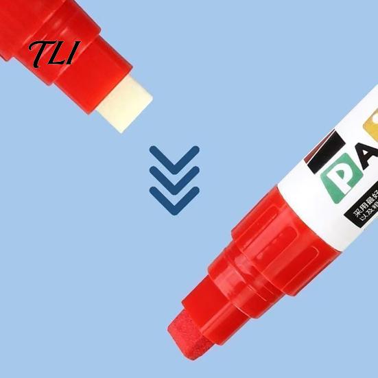 Plastic Surface Paint Pens 12 Colors Flat Tip Marker, Oil Based Broad Pen for Metal Tire Steel Glass Leather, Waterproof Quick Dry Touch Up