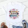 Hot Selling Women's Top Hot Selling Love Personality Pattern Printed Short-sleeved T-shirt Women Summer polyester fabric
