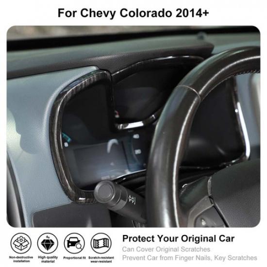 Car Dashboard Trument Gauge Frame Decor Cover Trim for 2014+ Chevy Colorado