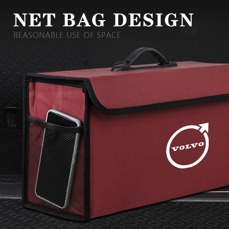 Universal Car Trunk Organizer Foldable Storage Box For Volvo ES90 EC40 EX40 EM90 XC90 V90 V60 XC60 V40 S80 S60 S90 C40 XC40 V70