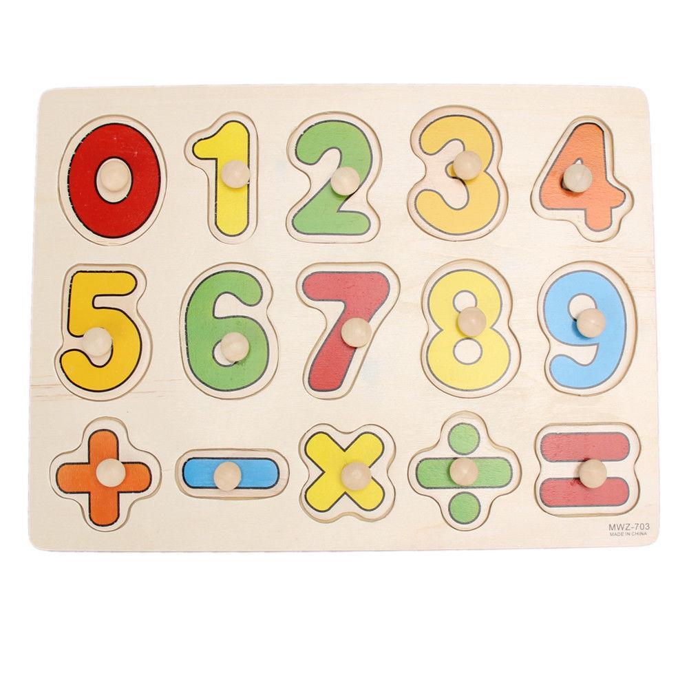 Colorful Alphabet Wooden Pegged Puzzle For Boys And Girls Above 3 Years Old