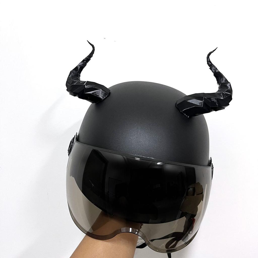 Factory Direct 3D Printed Original Plastic Crafts Devil Horns Helmet Decorations Personalized Ornaments 3M Adhesive Gift