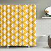 Yellow White Flower Shower Curtain Waterproof Bathroom Decor Printing Pattern Durable Polyester Fabric Home Decoration 72 Length