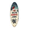 Outdoor Waterproof Wall Art Ornament 1/3Pcs Surfboard Plaque Decoration, Solid Wood Vintage Coastal Sign, Tropical Beach Decoration Retro Seaside