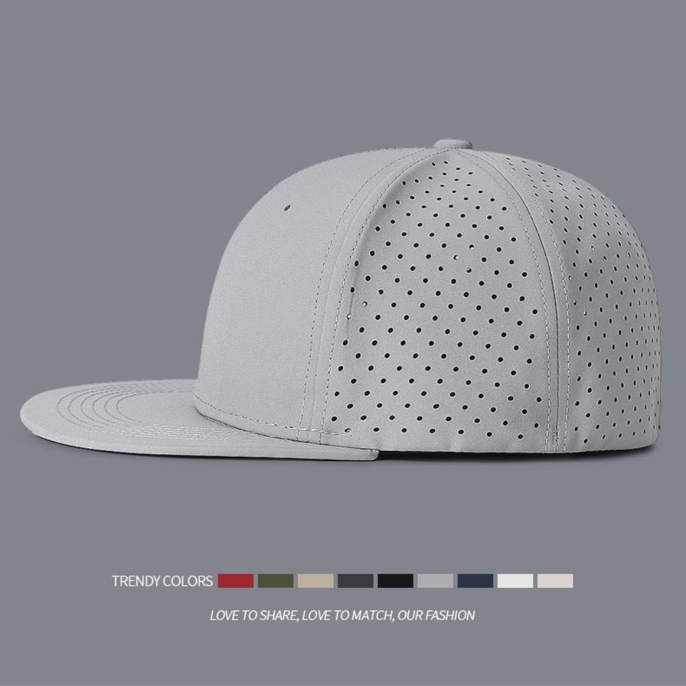 Casquette de baseball pour homme entièrement fermée de haute qualité, décontractée, unie, trucker, 6 panneaux, respirante, à visière plate, extensible