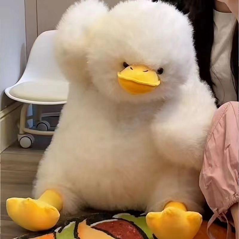 Duck Plush Toy Adorable Fury Super Soft Fat Doll Dwen Dwen Duck Doll PP Cotton Student Sleeping Pillow Cloth Doll Halloween Gift Latest