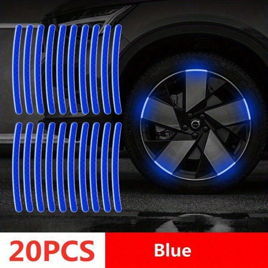 Strisce riflettenti per mozzi ruota auto, adesivi di avvertimento di sicurezza per maniglie delle portiere, nastro di avvertimento posteriore per auto, adesivi per automobili, accessori esterni