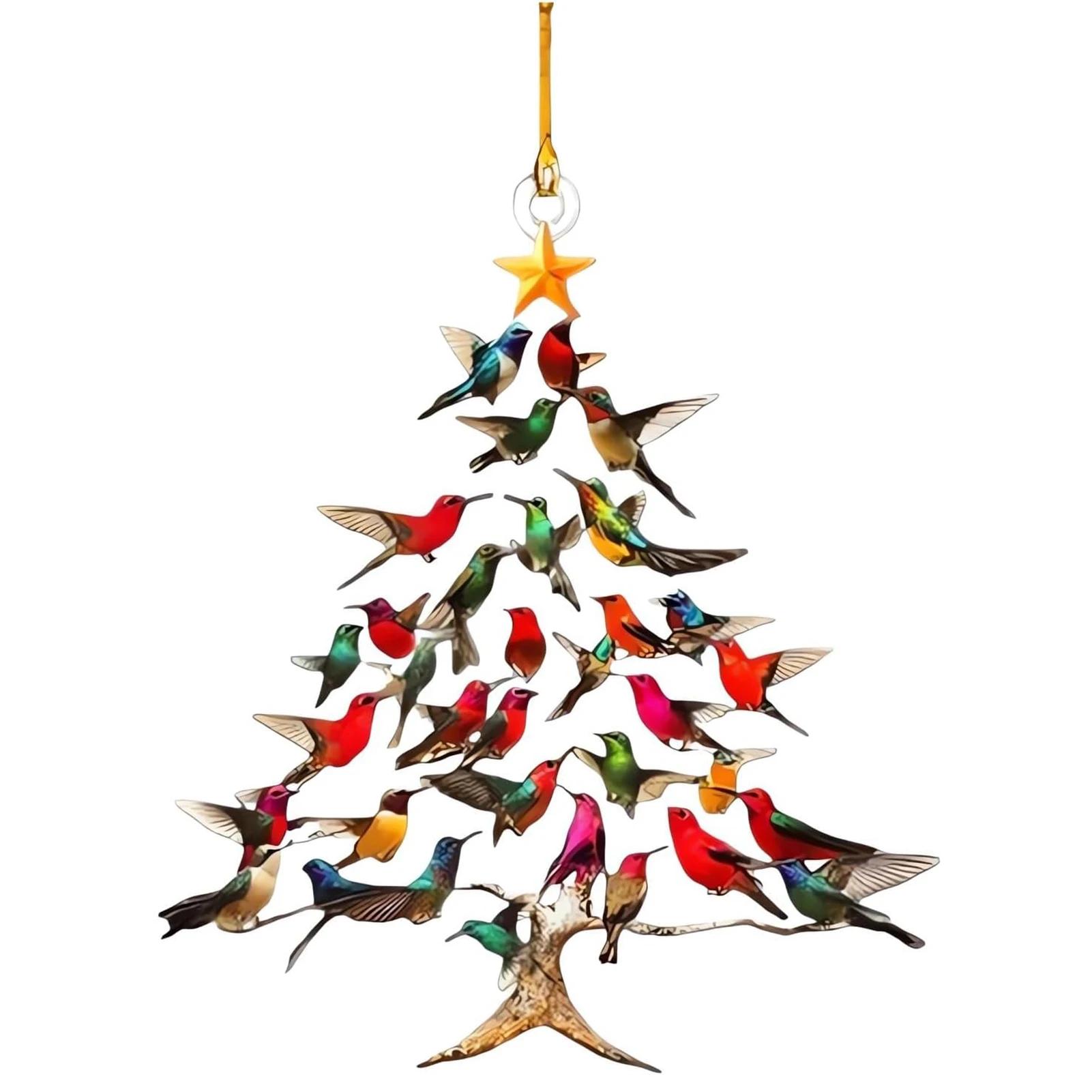 Рождественское украшение колибри Креативные подвесные украшения колибри для декора помещений/улицы