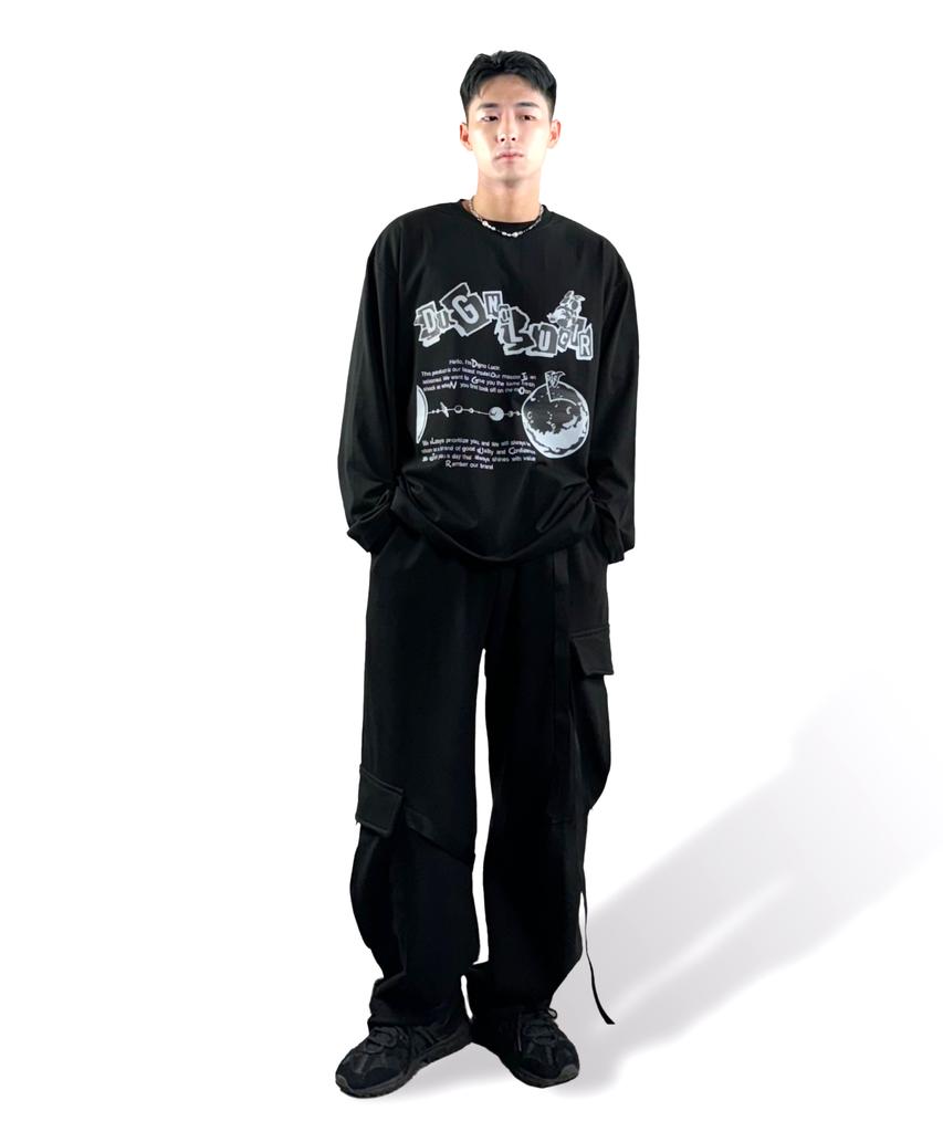 Digeunolusileu Strap Wide Cargo Pants