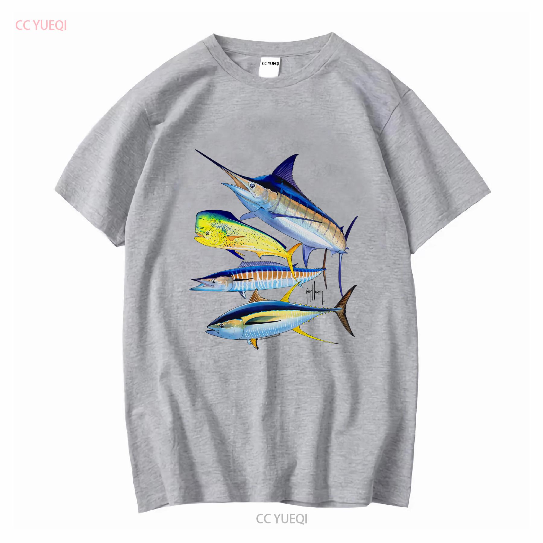 

Guy Harvey AFTCO T Shirt Mens Small S Blue Fishing Marlin Beach long or short sleeves vintage Washed Unisex Stretched fashion L