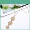 Pendant Round Coin Necklace With Alloy And Electroplated Finish For Everyday Use