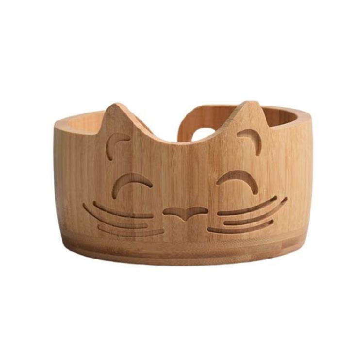 Cats Shape Yarn Bowl Round Knitting Bowl Practical Wool Holder Large Yarn Storage Crochet Bowl for Knitting Crocheting