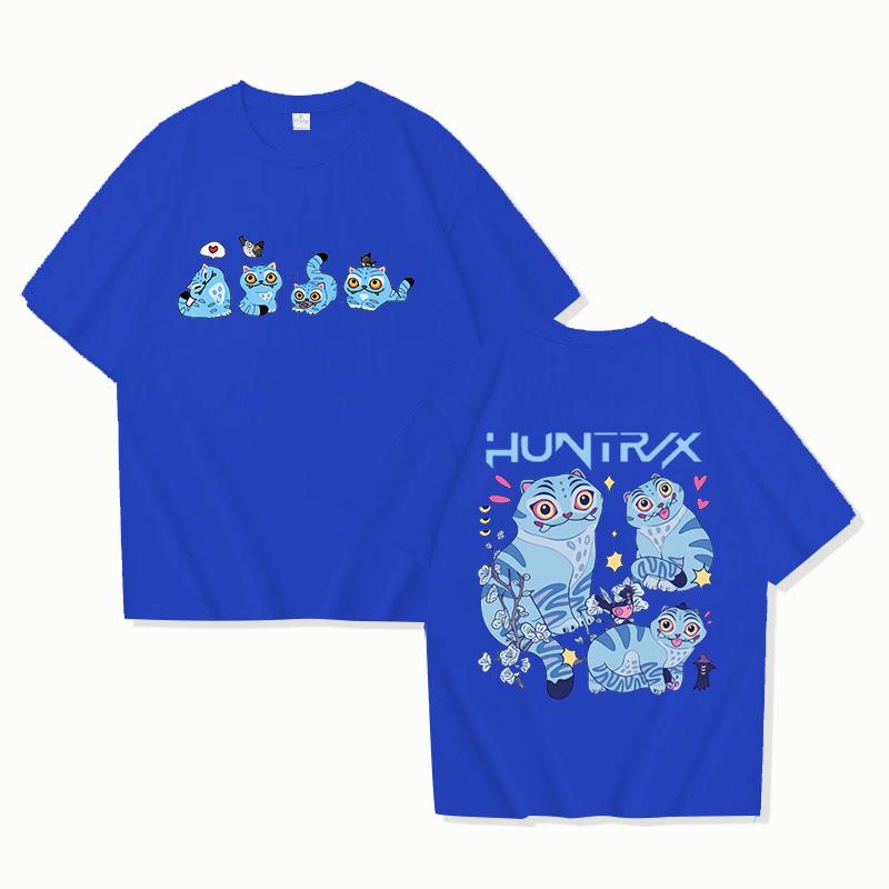 New Derpy Tiger Kpop Demon Hunters Print T Shirt Women Men Short Sleeve Tops Tees Summer Fashion Loose Casual T-shirt