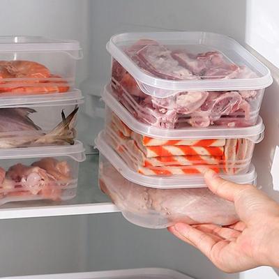 Lebensmittel Obst Aufbewahrungsbox Tragbar Kühlschrank Gefrierschrank Organizer Lebensmittelbox für Gemüse Fleisch Erzeugnisse Mahlzeitvorbereitung Klarer Frischhaltebehälter