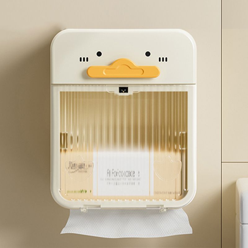 Toilet Paper Box Bathroom Roll Paper Holder Double-layer Waterproof Storage Rack Wall Mounted No Drilling Transparent