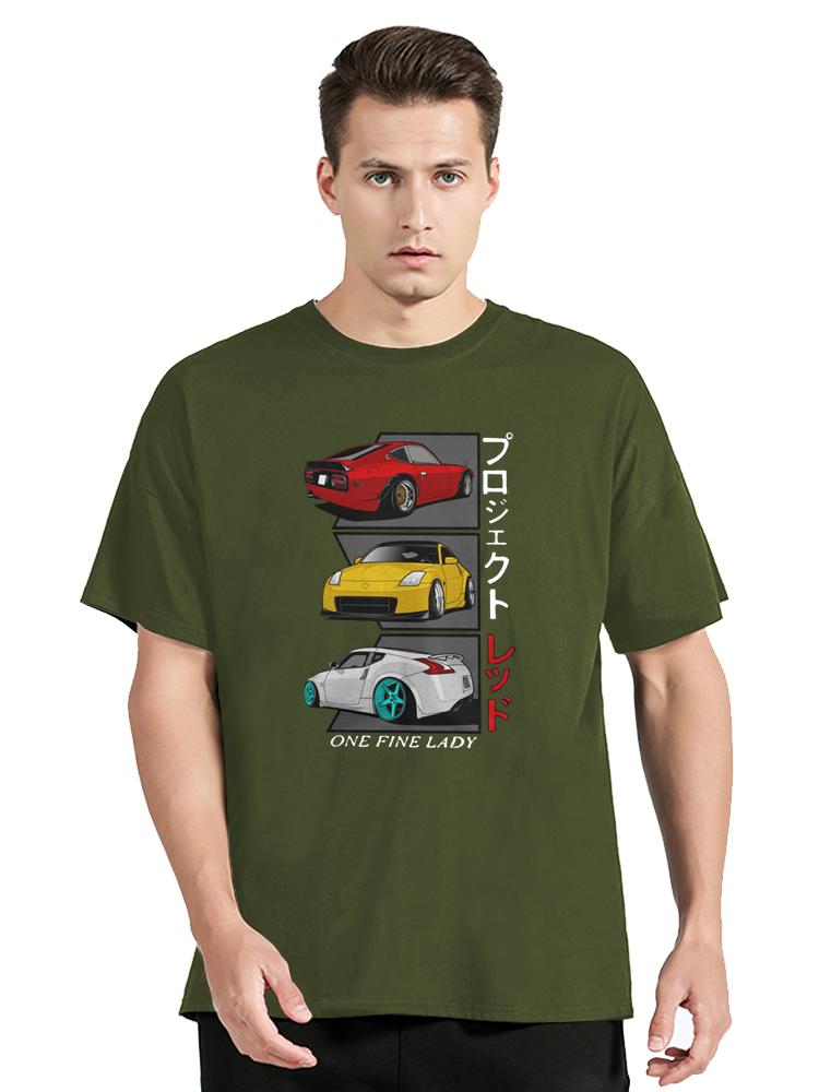 

ZX Футболка Одна Прекрасная Леди 240z 350z 370z Jdm Мужская Футболка Быстрая Машина Автомобиль Винтажные Футболки Графическая Футболка Хлопковая Одежда Футболка Оверсайз 3XL