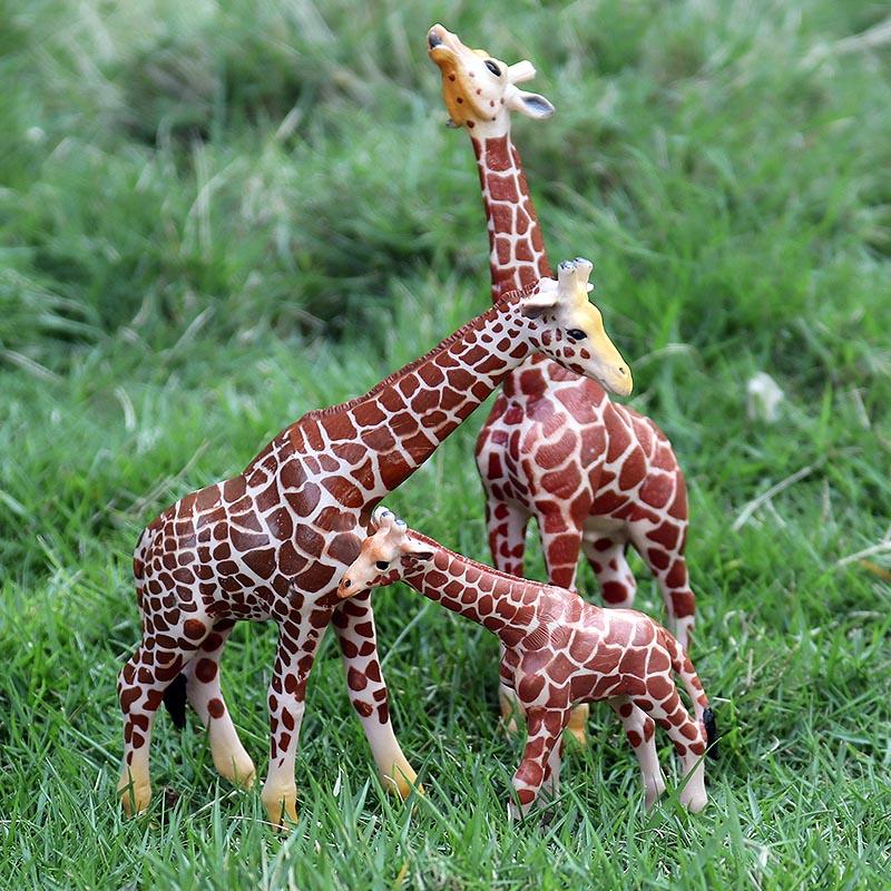 Oenux Zoo Afrika Wildtier Giraffe Simulationsmodell Actionfiguren PVC Pädagogisch Niedliches Spielzeug für Kinder