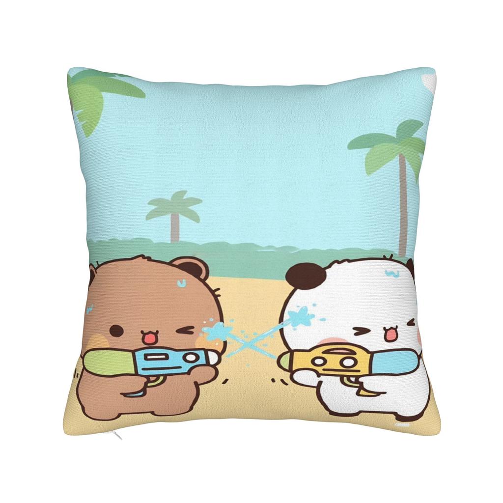 Bear And Panda Bubu Dudu Pillow Cover Kawaii Pillow Case For Sofa Bedroom Home Decor Cushion Cover Polyester Pillowcases Gift