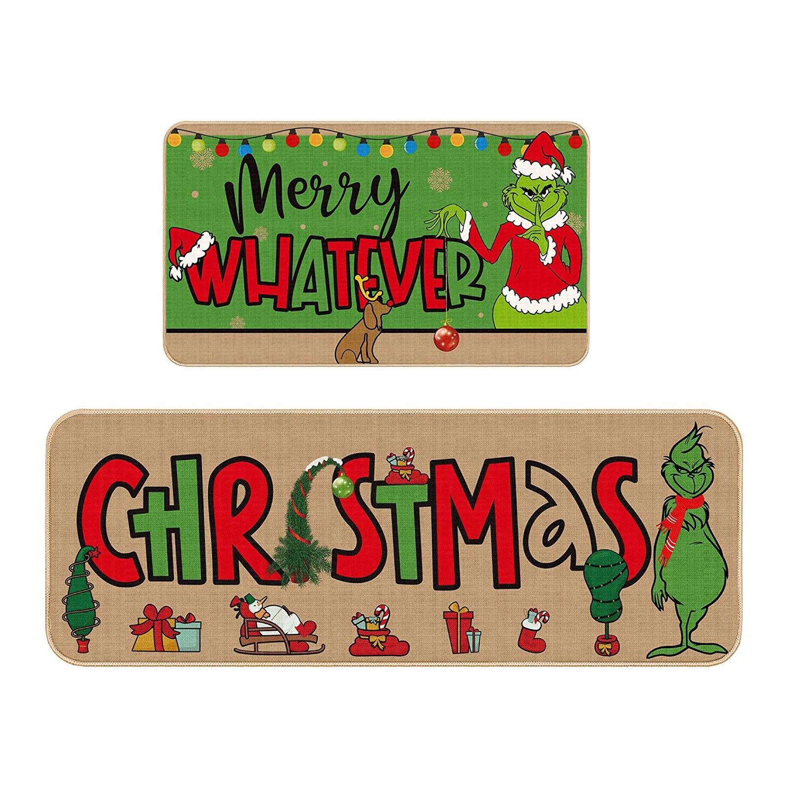 

Коврик с мультяшным принтом, рождественское украшение, кухонный ковер, ковер для спальни, гостиной, домашний ковер, украшение One Size