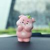 Cute Resin Pig Ornaments Small Cartoon Animal Miniatures Strawberry Pig Statues  Home Decor