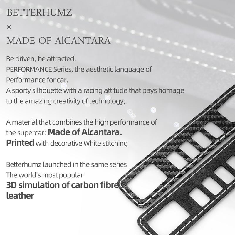 Fabriqué en Alcantara Betterhumz Pour Ford F-150 SVT Raptor -2025 Autocollant de Garniture d'Affichage de Levier de Vitesse de Voiture Accessoires d'Intérieur de Tuning