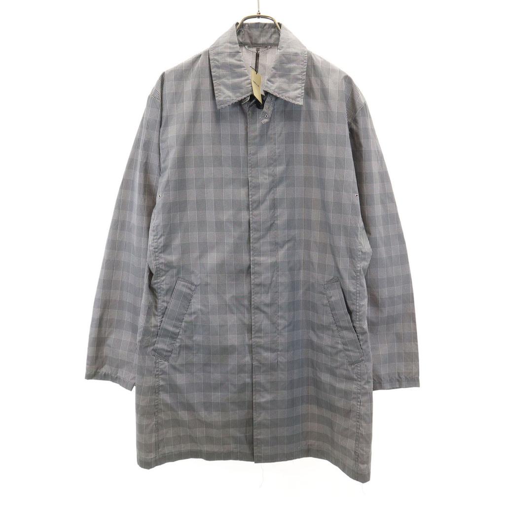 unused COMME CA ISM Grand Check coat L Black series Neck belt Men's Used
