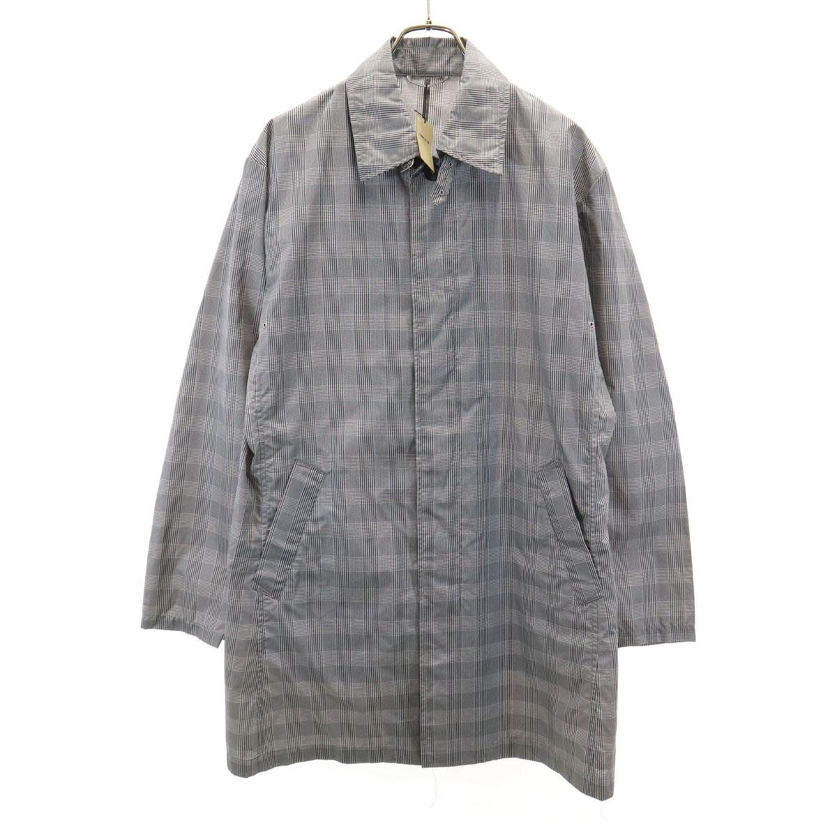 

неиспользованное пальто COMME CA ISM в крупную клетку L серия Black пояс на шее мужское б/у