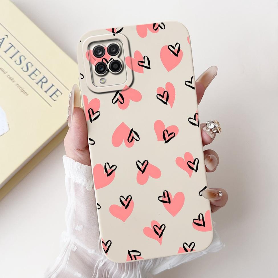 Funda For Samsung A12 Case A125F Silicone Cute Kawaii Luxury Fashion Flowers Cover For Samsung Galaxy A12 Phone Case Shockproof