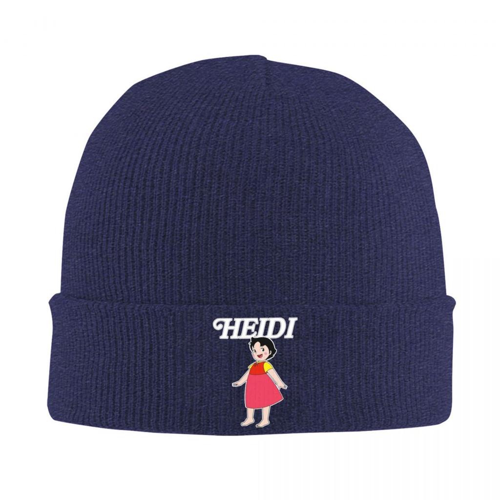 Cartoon Heidi Knitted Caps for Women Men Skullies Beanies Winter Hats Acrylic Warm Caps