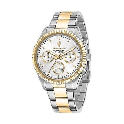 Competizione Two Tone Stainless Steel Silver Multifunction Dial Quartz R8853100021 100M Men's Watch
