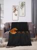 Funny Thanksgiving Pumpkin Pie Chasing Turkey Soft Warm Plush Throw Blanket for Living Room Bedspread Flannel Couch Cover