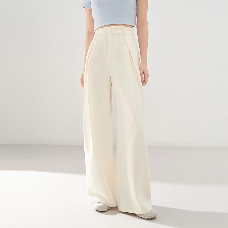 

LEDING Korean Style Casual Straight Leg Trousers L