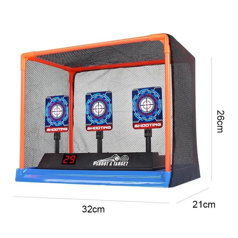 Targets For Nerf Guns Auto Reset Electric Shooting Target Accessories Kids Sound Light Shooting Game Toys High Precision Scoring