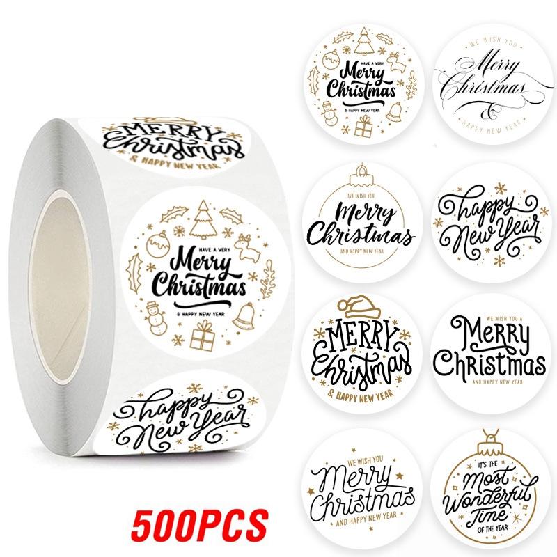 100-500Pcs High-Quality Merry High-Quality Christmas High-Quality Sticker High-Quality Christmas High-Quality Party High-Quality Decoration