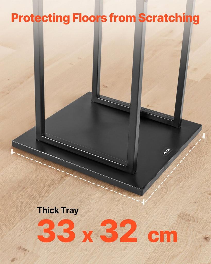 Indoor Firewood Rack, 33 × 32 × 112 Cm Log Stacker Holder, Holds Up To 45kg, Tall Wood Storage Stand, Powder-Coated Steel Firewood Holder, Heavy Duty