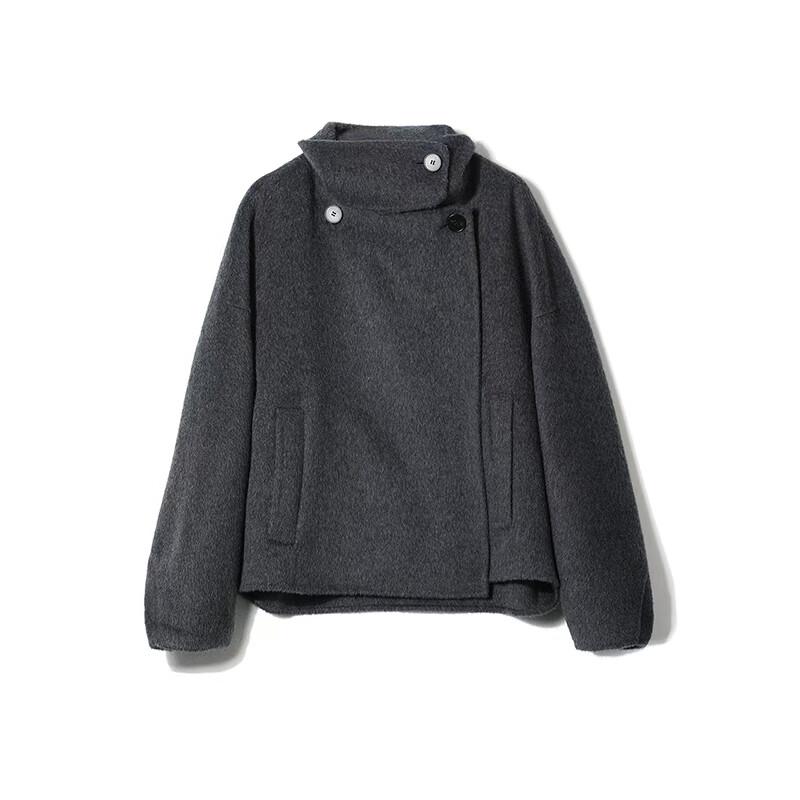 

Raphenny Women s Short Double-Sided Wool Blend Coat L