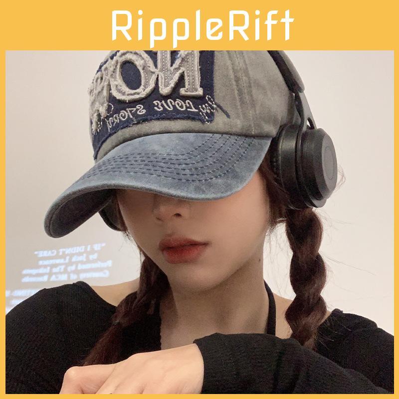 Letter Pattern Now Cowboy Baseball Retro Brimmed Duckbill Cap Outdoor Hat Leisure