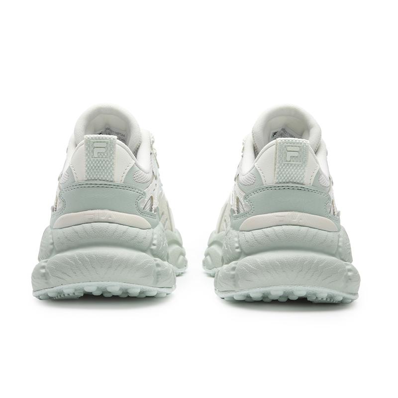 Fila FERN Abrasion Resistant, Breathable, Lightweight Low Top Chunky Sneakers Women's Milk White/Milk Green F12W622118FGM