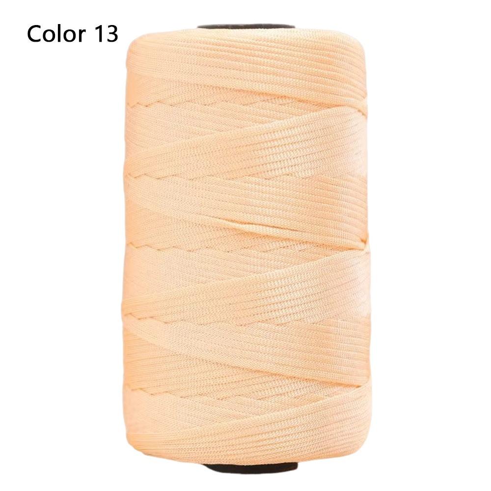 

1Roll New Combed Spun Flat Rope Yarn Ice Silk Mercerized Cotton Linen Yarn Handwoven Ring Twist Yarn for Hat Making Crochet