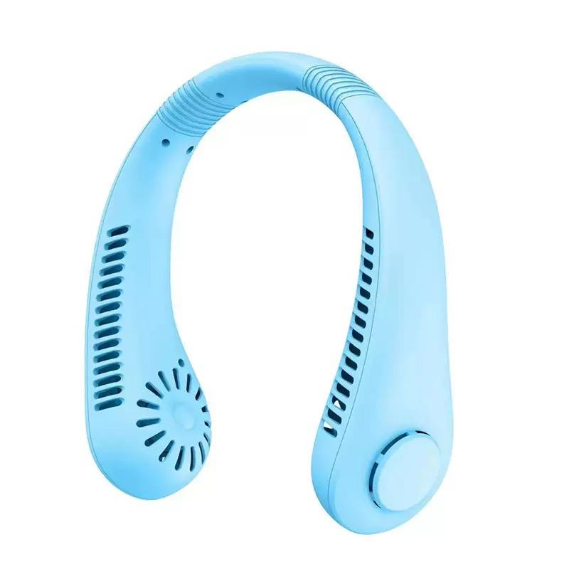 G5 USB Mechanical Control Hanging Neck Bladeless Hand-free Cooler Fan for Outdoor Sports and Car Use