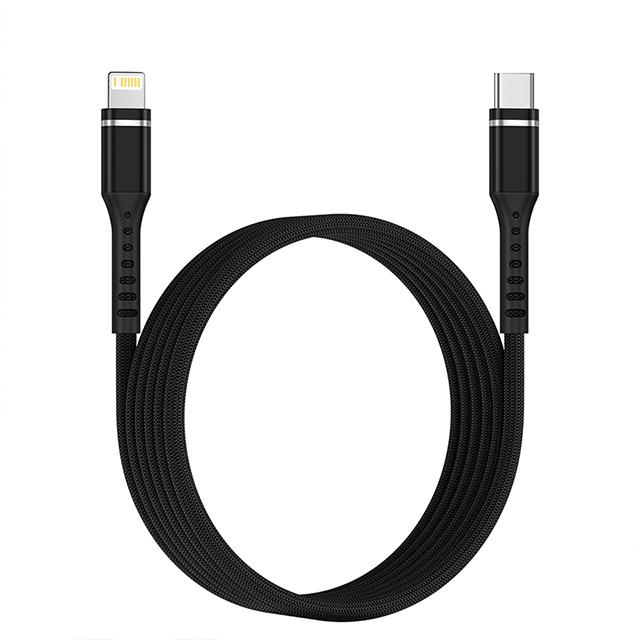 

PD 20W USB C to Lightning Data Cable Fast Charging Nylon Braided for 14 13 12 11 Pro Max 6 7 8 Plus MFI Certified Wire 2m чорний