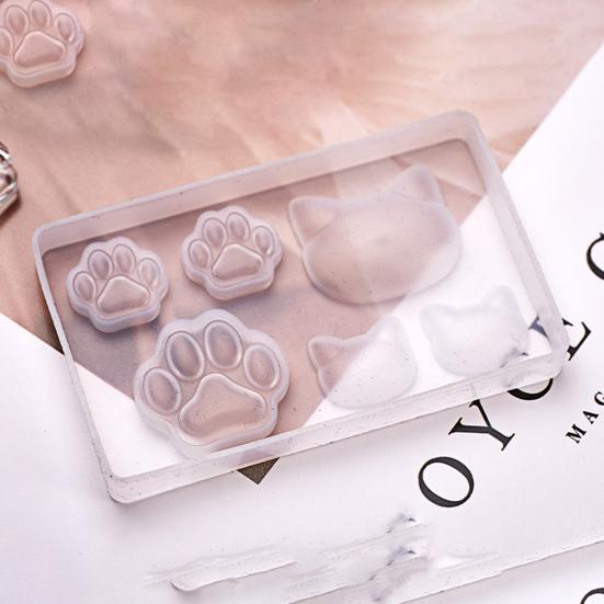 Silicone Mold Cute DIY Handmade Jewelry Making Cat Paw Resin Mould for Mold Store