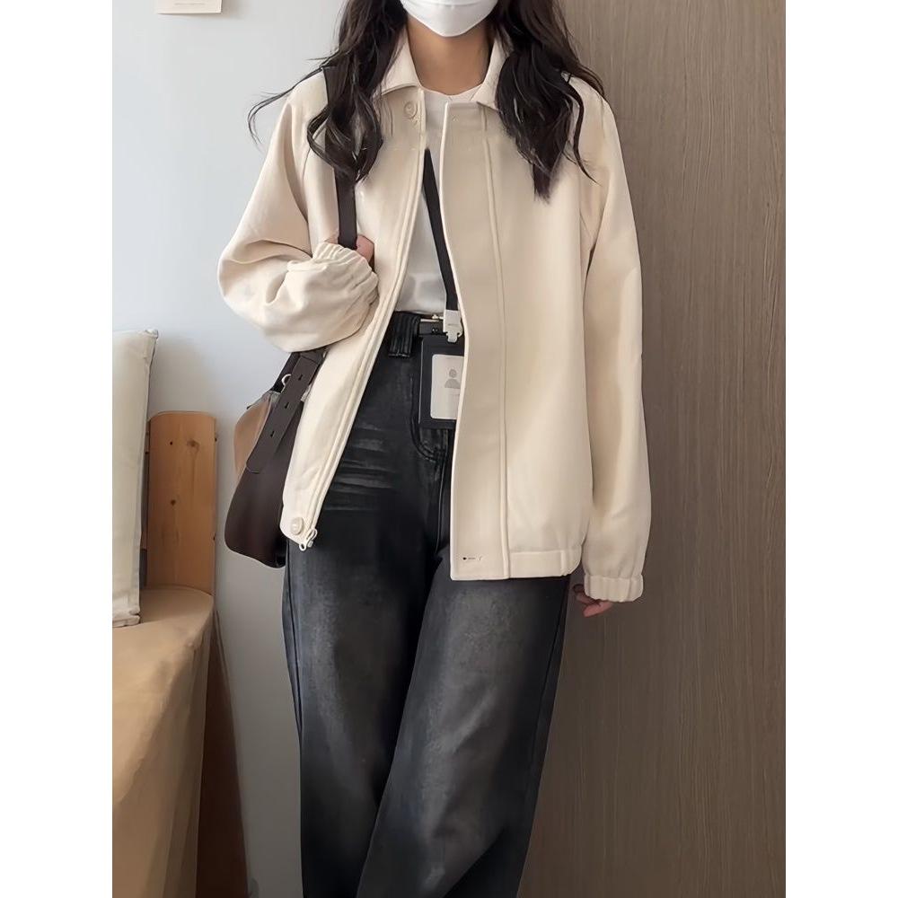 Korean Style Women's Spring/Autumn Short Jacket - Trendy and Casual, New This Year
