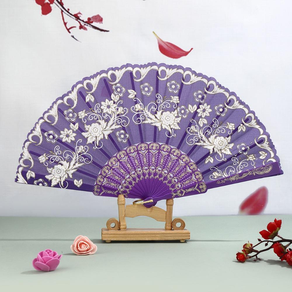 Vintage Style Folding Fan with Tassel Dance Fan Multipurpose Handheld Fan  Wedding Party