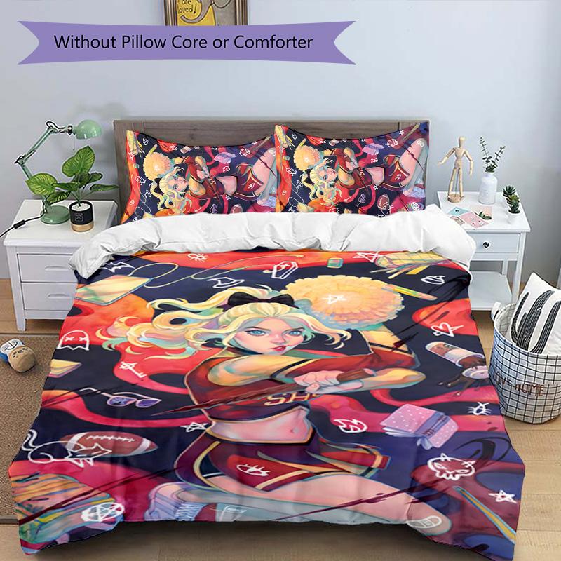 Buffy 3pcs Bedding Set Duvet Cover Closure Includes 1 Duvet Cover & 2 Pillowcases for All Seasons Bedroom Home Dorm Decor