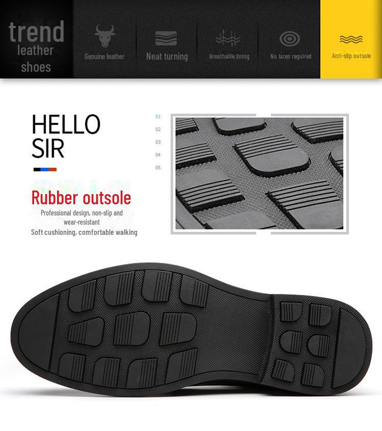 Men's High Top Business Formal Leather Shoes - Warm Winter Non-Slip Wool Velvet Lined